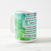 Flamingo Inspiration Quote Tasse (Vorderseite Links)
