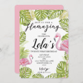 FLAMINGO INVITE EINLADUNG (Vorne/Hinten)