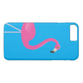 Flamingo iPhone 7 Plus Case Blue (Rückseite (Horizontal))