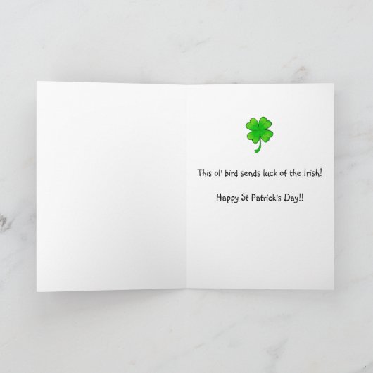 Flamingo Irish St. Patrick's Day Card Rainbow Karte (Innenseite)