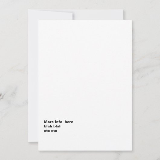 Flamingo Island Einladung (Rückseite)