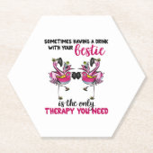 Flamingo ist mein Freund Untersetzer (Vorderseite)