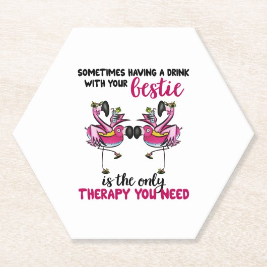 Flamingo ist mein Freund Untersetzer (Vorderseite)