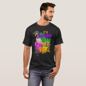 Flamingo Its Mardi Gras Yall Carnival Jester Hat W T-Shirt (Vorne ganz)