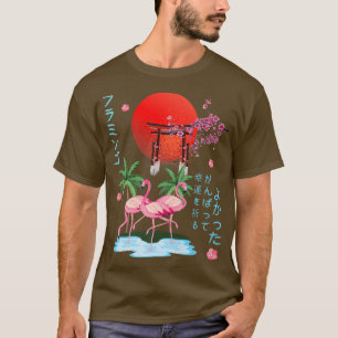 Flamingo Japanese Anime Otaku Lover Coconut & Saku T-Shirt
