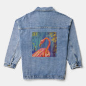 Flamingo-Jeansjacke Jeansjacke (Rückseite)
