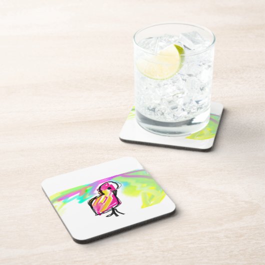 Flamingo joy getränkeuntersetzer (Rechte Seite)