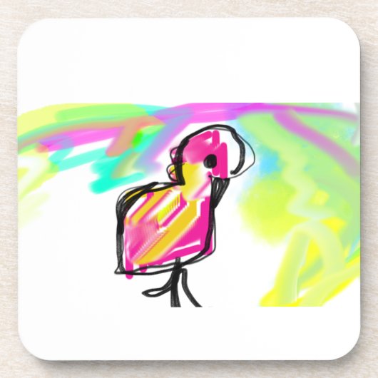 Flamingo joy getränkeuntersetzer (Vorderseite)