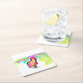 Flamingo joy rechteckiger pappuntersetzer (Vor Ort)