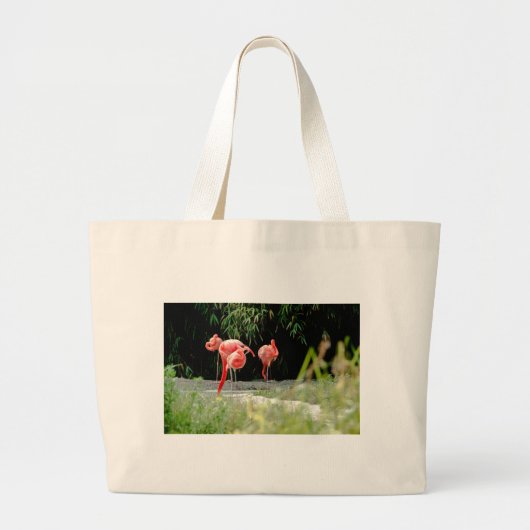 Flamingo Jumbo Stoffbeutel (Vorne)