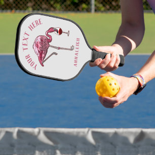 Flamingo Junggeselinnen-Abschied Games Pickleball Schläger