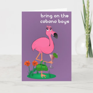 Flamingo-Junggeselinnen-Abschied Invitatiaon Einladung
