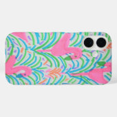 Flamingo Jungle Party iPhone Case (Rückseite (Horizontal))