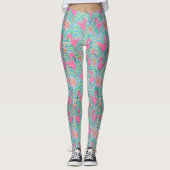 Flamingo Jungle Party Leggings (Vorderseite)