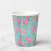 Flamingo Jungle Party Paper Cups Pappbecher (Rückseite)
