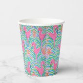 Flamingo Jungle Party Paper Cups Pappbecher (Vorderseite)