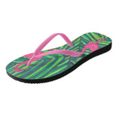 Flamingo Jungle Vibe Badesandalen (Schrägansicht)