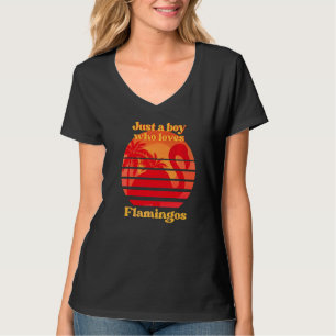 Flamingo Just A Boy, der Flamingos Pink Bird Liebe T-Shirt