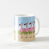 Flamingo-Kaffee Kaffeetasse (VorderseiteRechts)