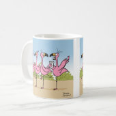 Flamingo-Kaffee Kaffeetasse (Vorderseite Links)