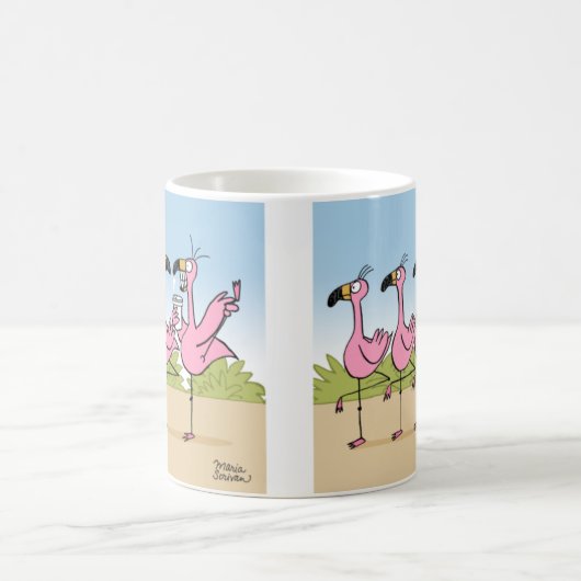Flamingo-Kaffee Kaffeetasse (Mittel)