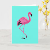 Flamingo Karte (Gelbe Blume)