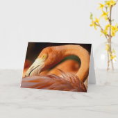 Flamingo Karte (Gelbe Blume)
