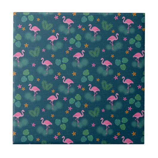 Flamingo Keramik Tile Fliese (Vorderseite)