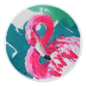 Flamingo Keramikknauf (Vorderseite)