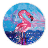 Flamingo Keramikknauf (Vorderseite)