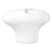 Flamingo Keramikknauf (Seitenansicht)