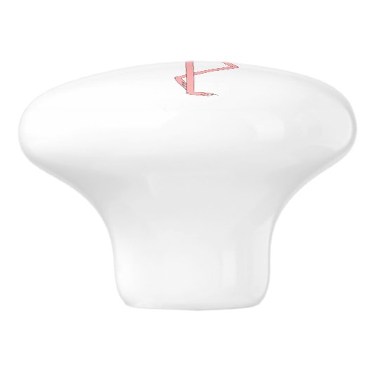 Flamingo Keramikknauf (Seitenansicht)