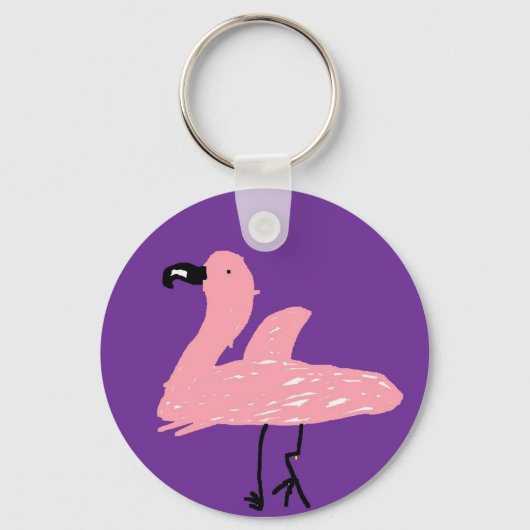 Flamingo Key Kette Schlüsselanhänger (Vorderseite)