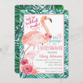 Flamingo Kinderdusche Einladung (Vorne/Hinten)