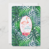 Flamingo Kinderdusche Einladung (Rückseite)