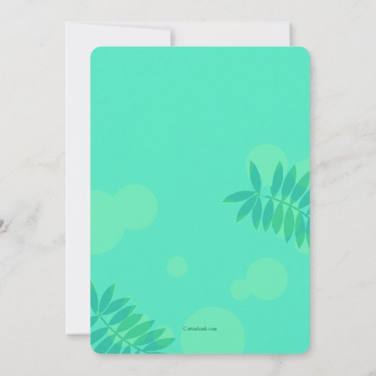 Flamingo Kinderdusche Einladung (Rückseite)