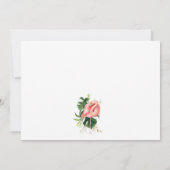 Flamingo Kinderdusche Einladung mit Palm-Blätter (Rückseite)