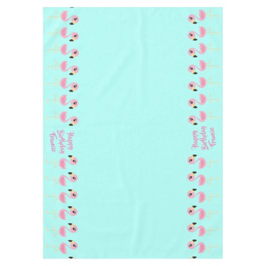 Flamingo Kindergeburtstag Tropical Tischdecke (Vorderseite)