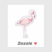 Flamingo, kleiner Vinyl Sticker (Blatt)