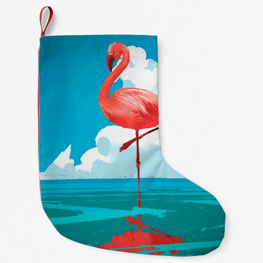 Flamingo Kleiner Weihnachtsstrumpf (Vorderseite)