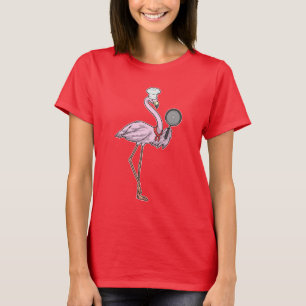 Flamingo Kochpfanne Kochen T-Shirt
