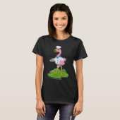 Flamingo Kochpfanne Kochen T-Shirt (Vorne ganz)