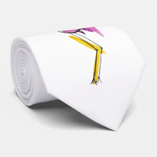 Flamingo   krawatte (Gerollt)