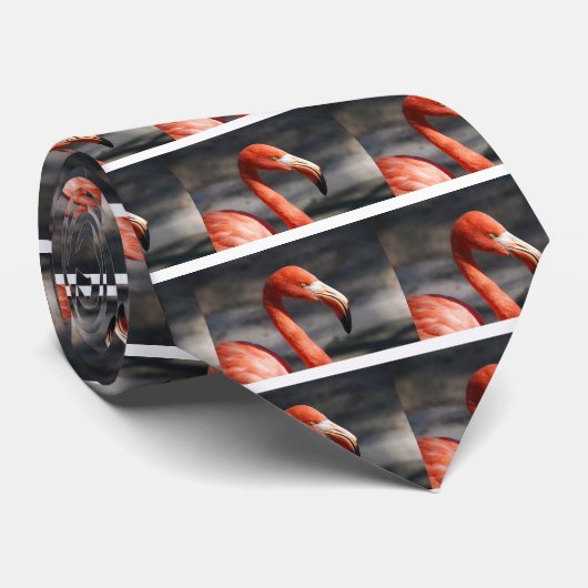 Flamingo Krawatte (Gerollt)