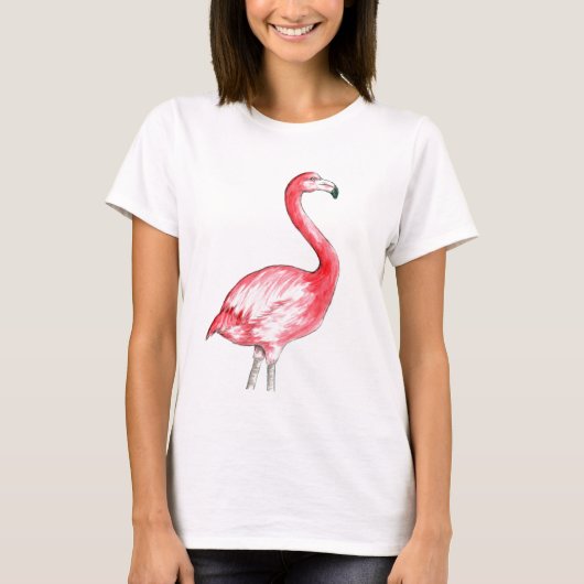 Flamingo-Kunst T-Shirt (Vorderseite)