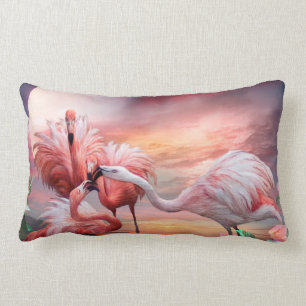 Flamingo-Kuss-Kunst-Dekorateur-Kissen Lendenkissen