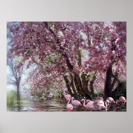 Flamingo Lagoon Art Poster/Print Poster (Vorne)