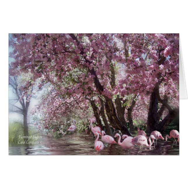Flamingo-Lagune ArtCard (Vorderseite (Horizontal))