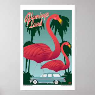 Flamingo Land-Druck Poster