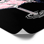 Flamingo lassen es sonnenbaden irgendwo anders Wei Poster (Ecke)